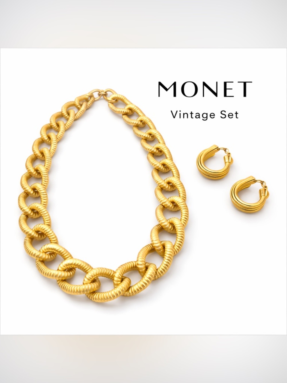 Vintage Monet Heavy 180grams Statement Runway Demi Parker Set